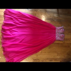 Clarisse Pink Prom Dress Size 0 Good Condition